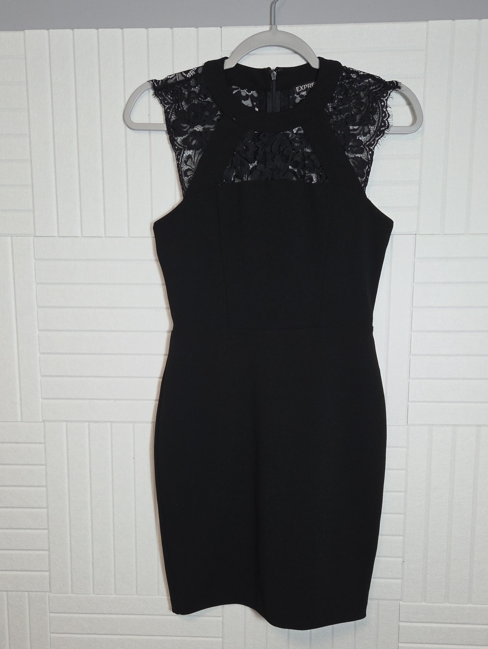 Express Black Lace Bandaid Back Dress Size 2